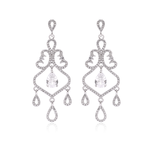 Ella Gold Pearl Crystal Drop Earrings – SKYE